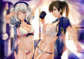 Картинка аниме kantai+collection kashima kaga