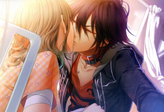 Картинка аниме amnesia поцелуй