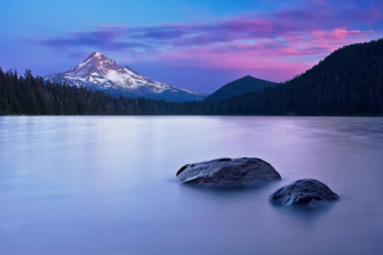 Картинка природа реки озера облака небо вечер озеро выдержка леса камни утро гора