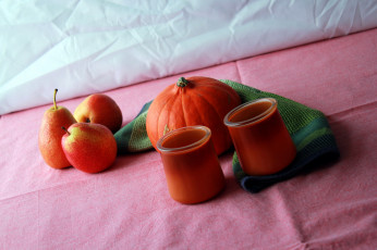 Картинка еда фрукты+и+овощи+вместе подсвечники груши тыква салфетка