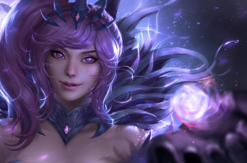 Картинка видео+игры league+of+legends lux фэнтази dark element league of legends by chubymi девушка магия