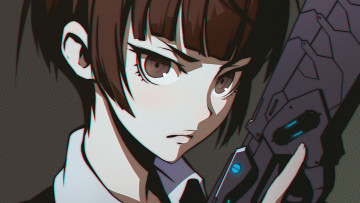 Картинка аниме psycho-pass psycho pass девушка пистолет tsunemori akane art
