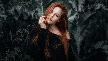 Картинка девушки -unsort+ рыжеволосые+и+другие взгляд лицо