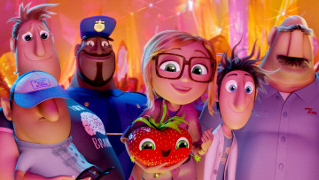 обоя мультфильмы, cloudy with a chance of meatballs 2, персонажи