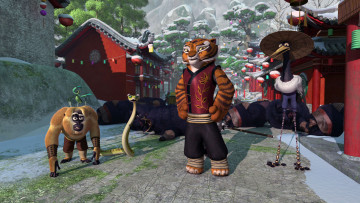 обоя мультфильмы, kung fu panda, персонажи