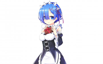 Картинка аниме re +zero+kara+hajimeru+isekai+seikatsu девушка взгляд фон