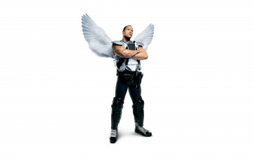 обоя кино фильмы, tooth fairy, зубная, фея, крылья, dwayne, johnson, спортсмен, дуэйн, джонсон, ангел, хоккеист, форма, мускулы, фэнтези, tooth, fairy, белый, фон, постер