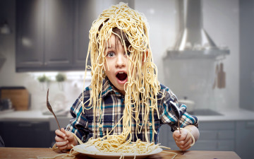 обоя юмор и приколы, мальчик, макароны