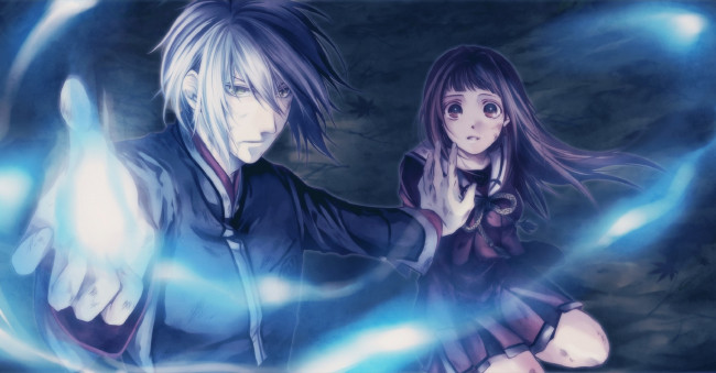 Обои картинки фото аниме, hiiro no kakera, парень, девушка