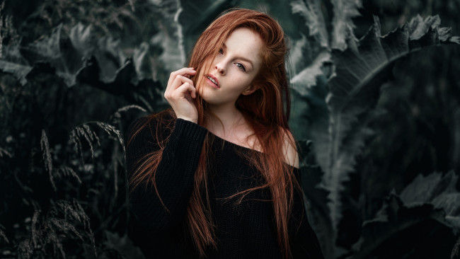 Обои картинки фото девушки, -unsort , рыжеволосые и другие, взгляд, лицо