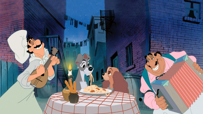 Обои картинки фото мультфильмы, lady and the tramp, персонажи