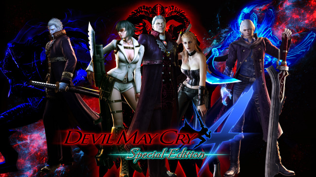 Обои картинки фото видео игры, devil may cry 4, lady, nero, capcom, virgil, dante, trish, nelo, angelo, sparda
