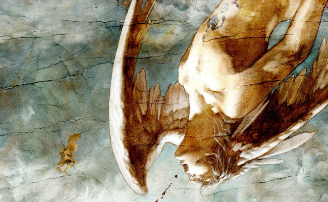 Обои картинки фото фэнтези, ангелы, кровь, ангел