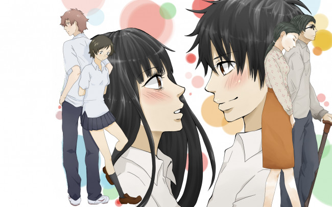 Обои картинки фото аниме, kimi ni todoke, парочки, девушка, парень