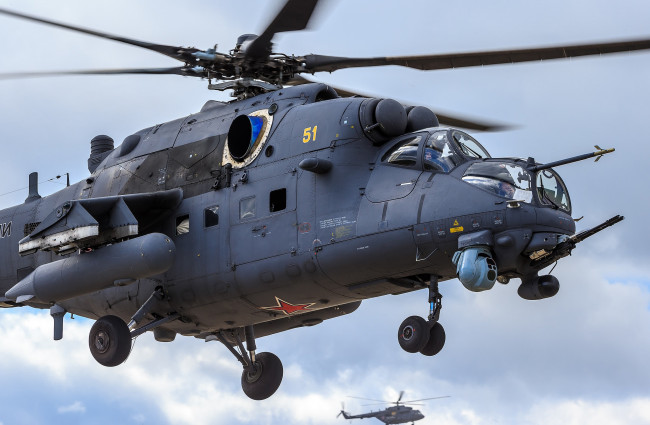 Обои картинки фото mi-35m, авиация, вертолёты, вертушка