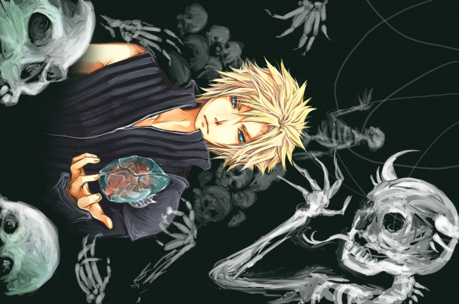 Обои картинки фото аниме, final fantasy, скелеты, клод