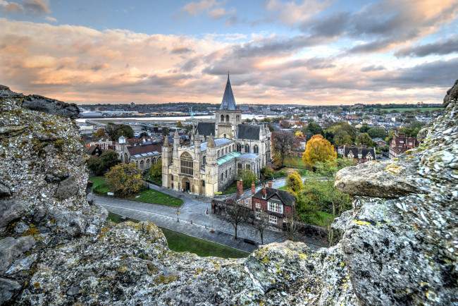 Обои картинки фото rochester cathedral, города, - католические соборы,  костелы,  аббатства, храм