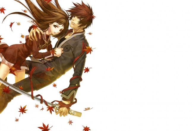 Обои картинки фото аниме, hiiro no kakera, двое