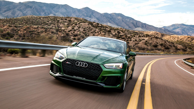 Обои картинки фото audi rs5 2018, автомобили, audi, 2018, rs5, зелёный