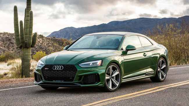 Обои картинки фото audi rs5 2018, автомобили, audi, 2018, зелёный, rs5