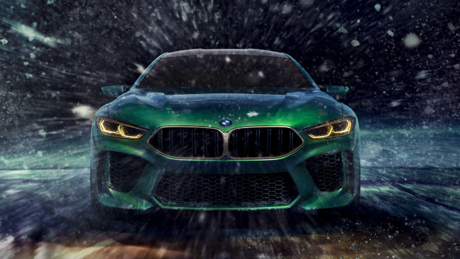 Обои картинки фото bmw m8 gran coupe concept 2018, автомобили, bmw, m8, 2018, concept, coupe, gran