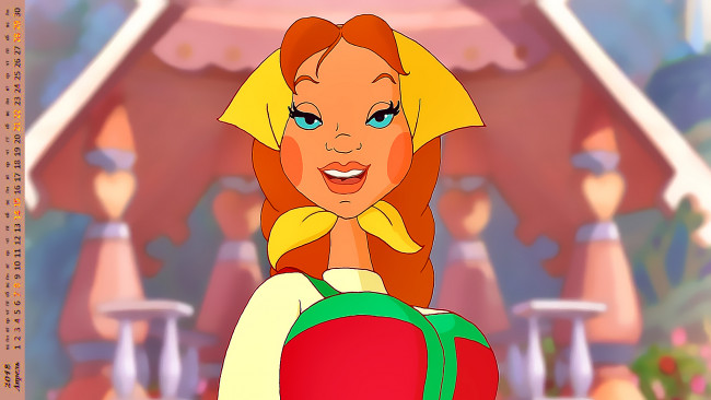 Обои картинки фото календари, кино,  мультфильмы, песня, платок, взгляд, девушка