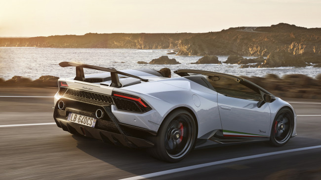 Обои картинки фото lamborghini huracan spyder performante 2019, автомобили, lamborghini, huracan, spyder, performante, 2019, белый