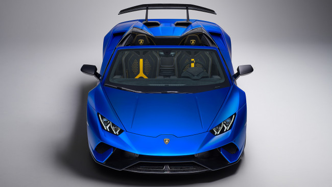 Обои картинки фото lamborghini huracan spyder performante 2019, автомобили, lamborghini, performante, huracan, 2019, blue, spyder