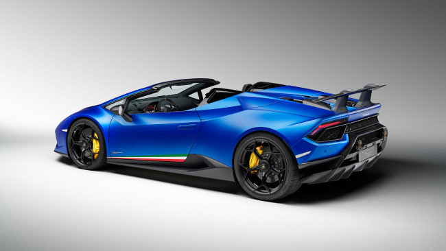Обои картинки фото lamborghini huracan spyder performante 2019, автомобили, lamborghini, blue, 2019, performante, huracan, spyder