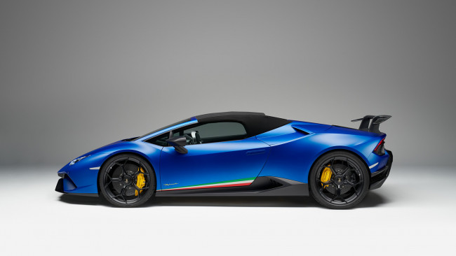Обои картинки фото lamborghini huracan spyder performante 2019, автомобили, lamborghini, spyder, blue, 2019, performante, huracan