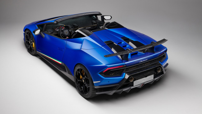 Обои картинки фото lamborghini huracan spyder performante 2019, автомобили, lamborghini, spyder, huracan, 2019, blue, performante