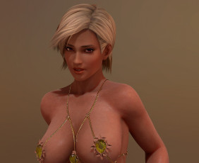 Картинка 3д+графика фантазия+ fantasy фон взгляд девушка