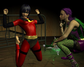 Картинка 3д+графика фантазия+ fantasy фон взгляд девушки