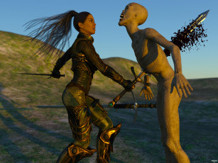 Картинка 3д+графика фантазия+ fantasy фон взгляд девушка