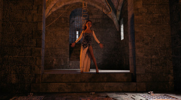 Картинка 3д+графика люди+ people девочка взгляд фон