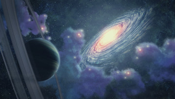 Картинка космос арт звезды вселенная планеты галактика