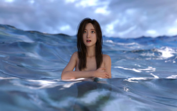 Картинка 3д+графика люди+ people фон взгляд девушка