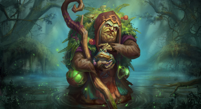 Обои картинки фото видео игры, juggernaut wars, существо, фон, лягушка, посох