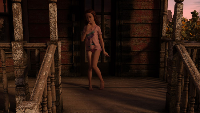 Обои картинки фото 3д графика, люди , people, девочка, взгляд, фон