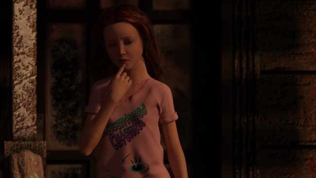 Обои картинки фото 3д графика, люди , people, девочка, взгляд, фон