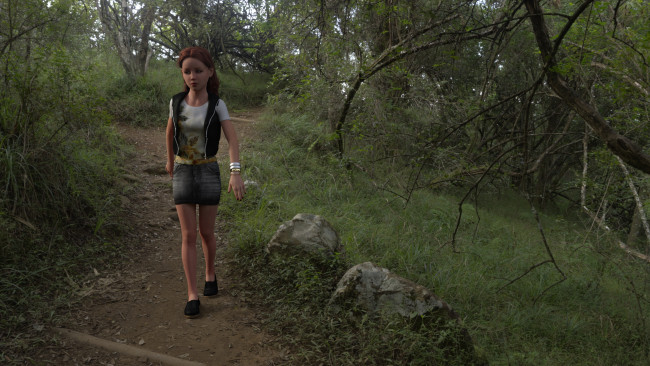 Обои картинки фото 3д графика, люди , people, девочка, взгляд, фон