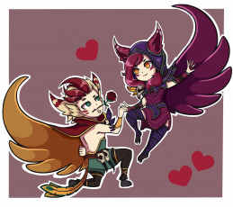 Картинка видео+игры league+of+legends rakan xayah пара любовь