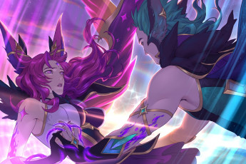 Картинка видео+игры league+of+legends rakan xayah пара