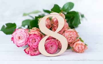 Картинка праздничные международный+женский+день+-+8+марта розы цифра
