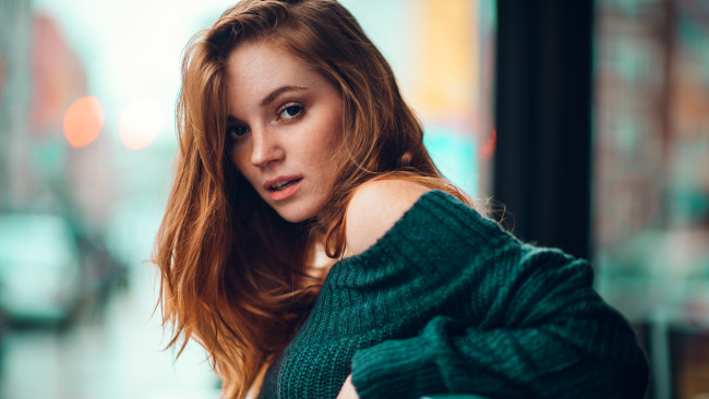 Обои картинки фото девушки, - рыжеволосые и разноцветные, красивая, девушка