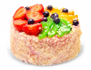 обоя еда, торты, клубника, торт, черника, киви