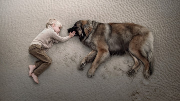 Картинка разное дети мальчик собака