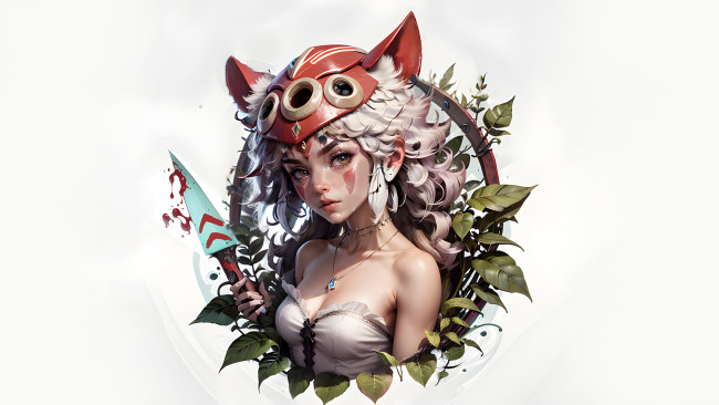 Обои картинки фото аниме, mononoke hime, нейросети, графика, нейроарт, ai, art, нейронные, сети, рисунки, нейро, искусство, нейрографика, graphics, neuroart, neural, networks, drawings, neuro, neurography