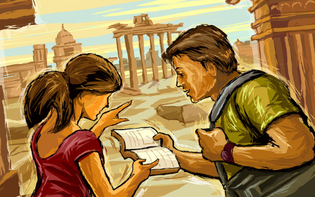 Обои картинки фото рисованные, люди