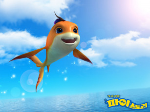 обоя мультфильмы, shark, bait